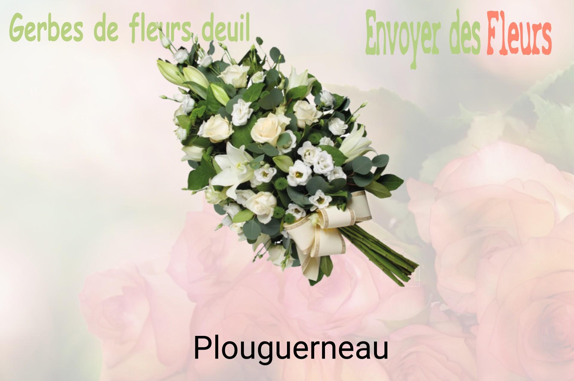 Gerbe de fleurs de deuil livrée à Plouguerneau